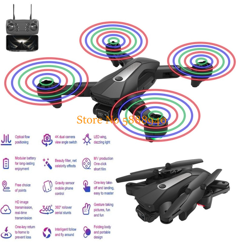 Overflow Box Dual - Drone RC con Doppia Fotocamera 4K,