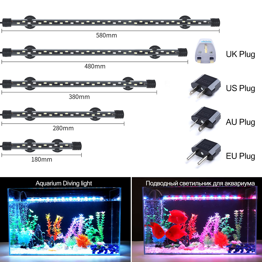 Marine Aquarium Led - 90-260V Acquario Luce LED Impermeabile Acquario