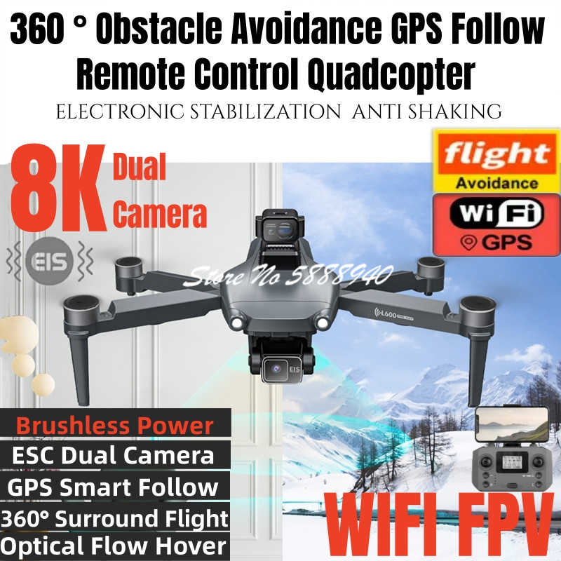 Overflow Box Dual - 360 ° Drone RC con GPS